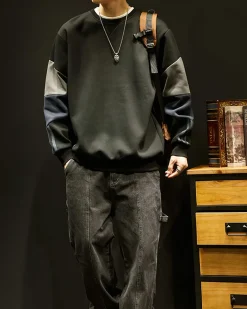 Relaxed Crewneck Cotton Pullover