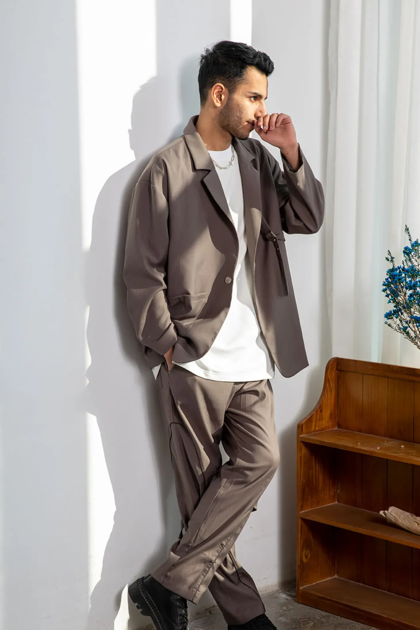 Side Strap Blazer Set