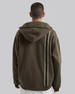 Side-Tape Zip Up Hoodie