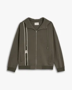 Side-Tape Zip Up Hoodie