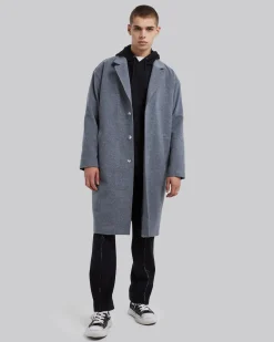 Single-Faced Paneled Wool Coat