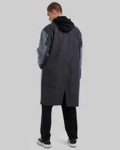 Single-Faced Paneled Wool Coat