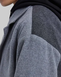 Single-Faced Paneled Wool Coat