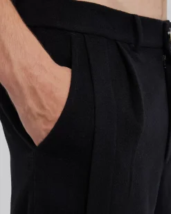 Straight-Fit Pleated Pants