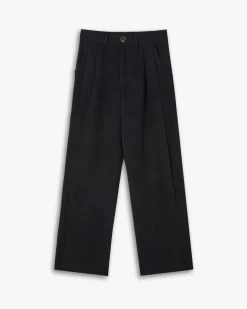 Straight-Fit Pleated Pants