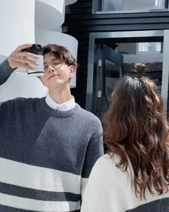 Striped Crewneck Knit Jumper