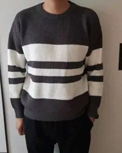 Striped Crewneck Knit Jumper