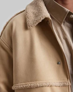 Suede Jacket With Fleece Lining