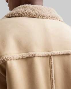 Suede Jacket With Fleece Lining