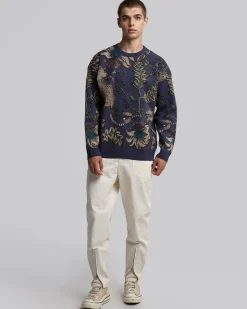 Sweatshirt With Animal & Plant Graphics