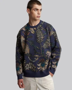 Sweatshirt With Animal & Plant Graphics