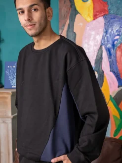 Sweatshirt With Paneled Splits