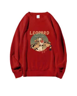 Tiger Print Crewneck Sweatshirt