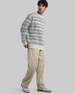 Triangle Pattern Ribbed Sweater