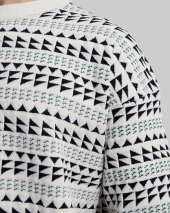 Triangle Pattern Ribbed Sweater