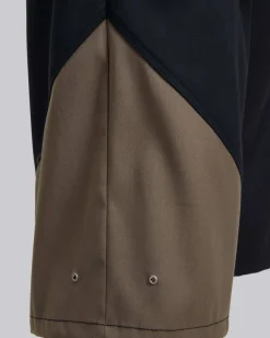 Two-Tone Draping Shorts