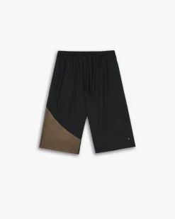 Two-Tone Draping Shorts