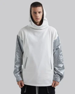 Two-Tone Paneled Hoodie