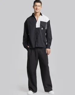 Two-Tone Patchwork Shirt