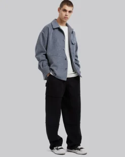 Unique Front-Closure Wool Coat