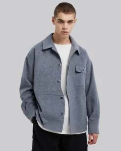 Unique Front-Closure Wool Coat