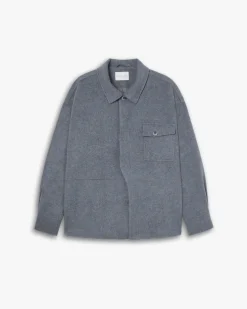 Unique Front-Closure Wool Coat