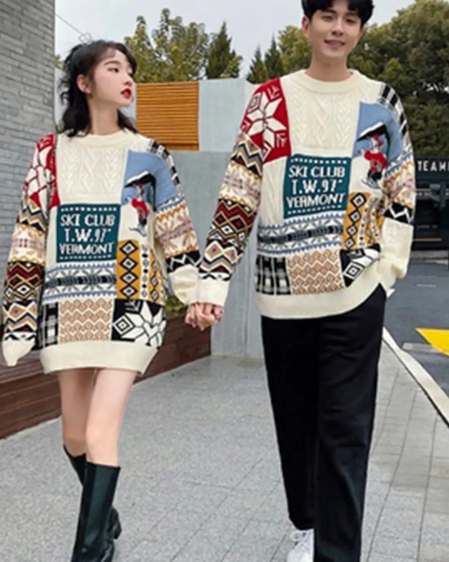 Vintage Cable-Knitted Crew Jumper