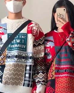 Vintage Cable-Knitted Crew Jumper