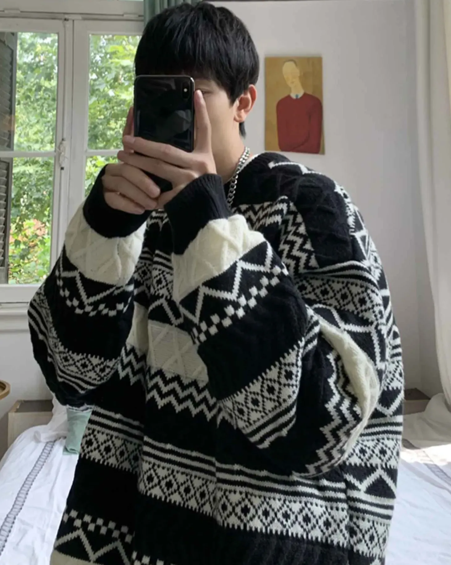 Vintage Loose-Cut Crew Jumper