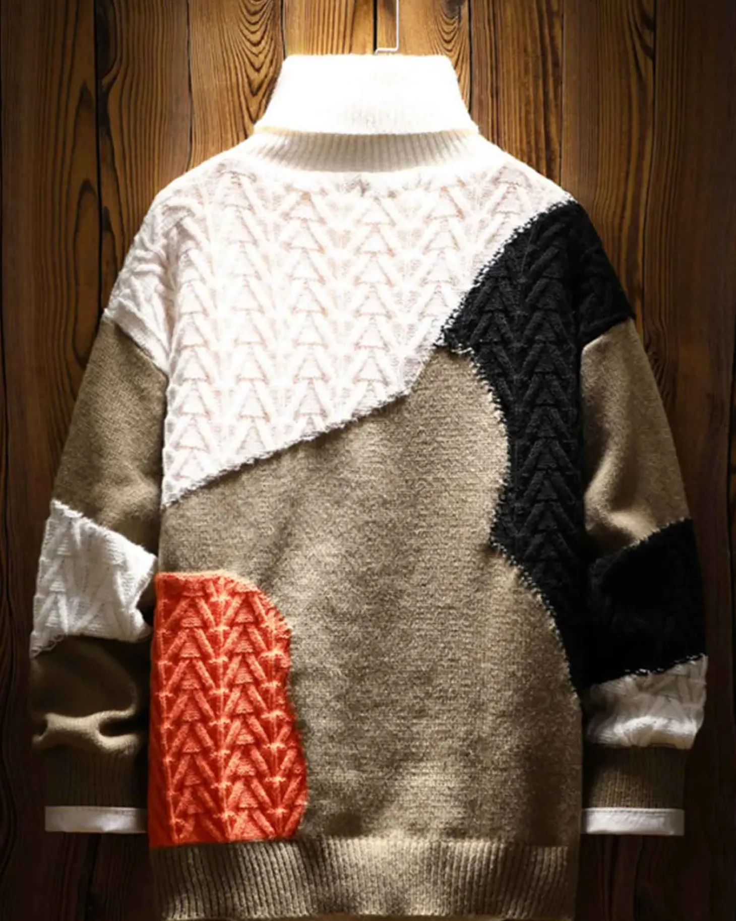 Vintage Patchwork Knit Jumper