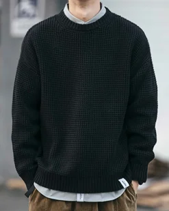 Waffle Crewneck Knit Jumper