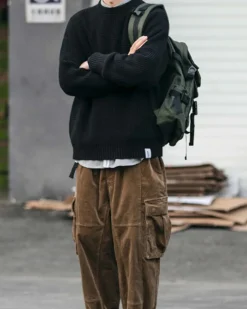 Waffle Crewneck Knit Jumper