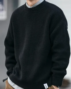 Waffle Crewneck Knit Jumper