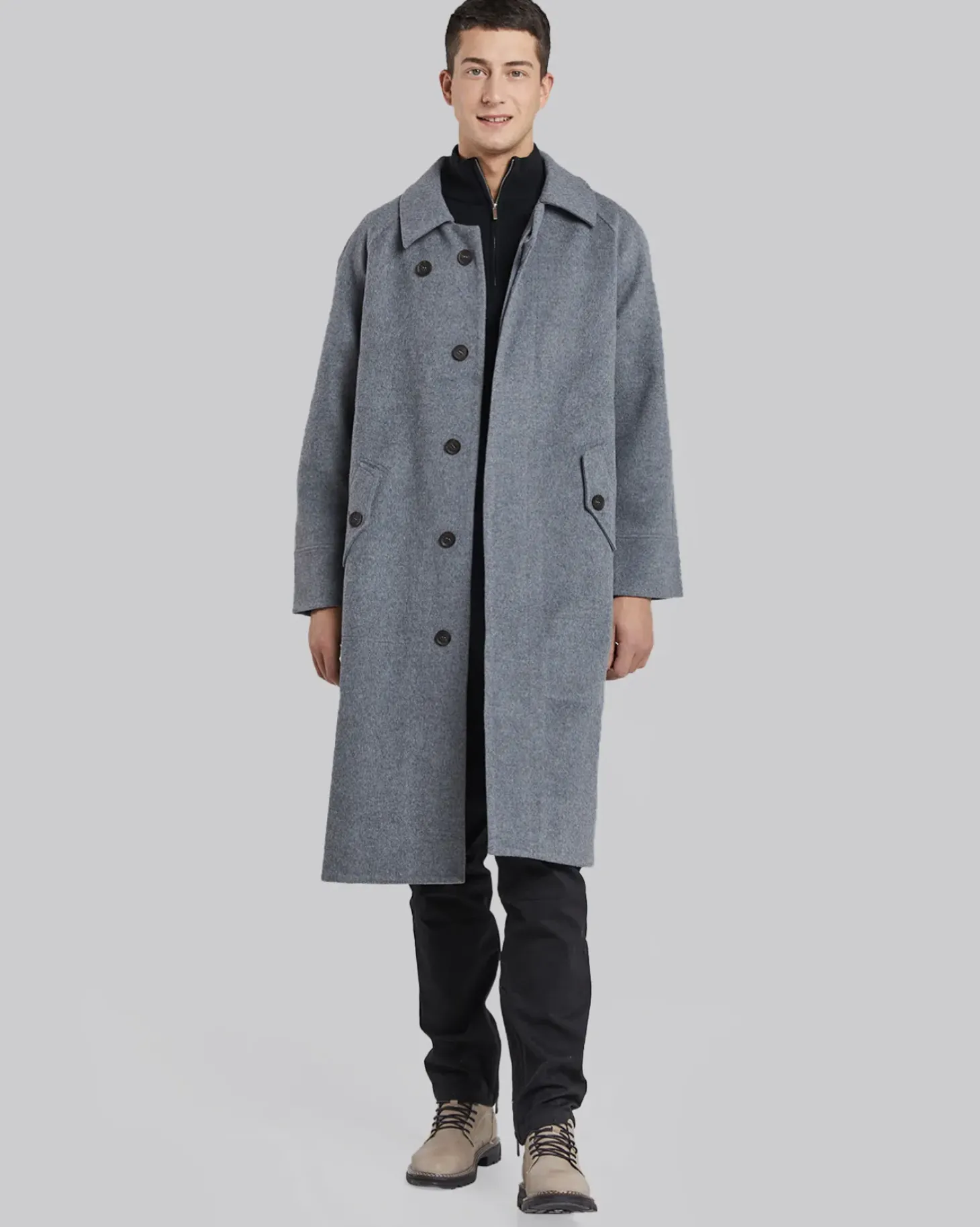 Wool-Cashmere Long Coat