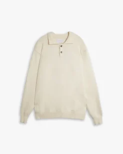 Wool-Cashmere Polo Sweater