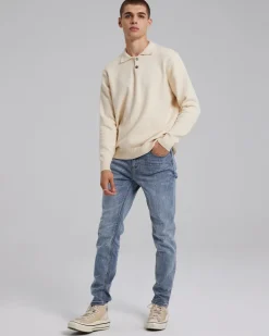 Wool-Cashmere Polo Sweater