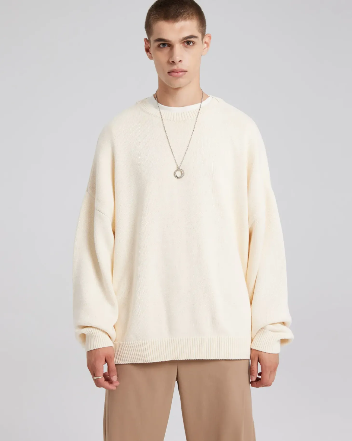 Wool-Cashmere Smooth Pull-Over