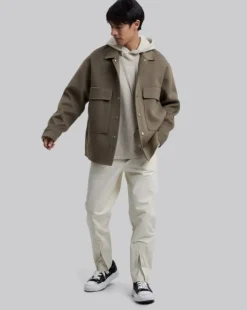 Woolen Jacket With Front Pockets