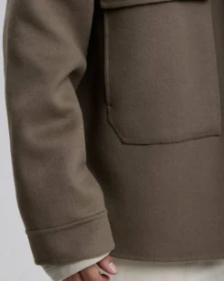 Woolen Jacket With Front Pockets