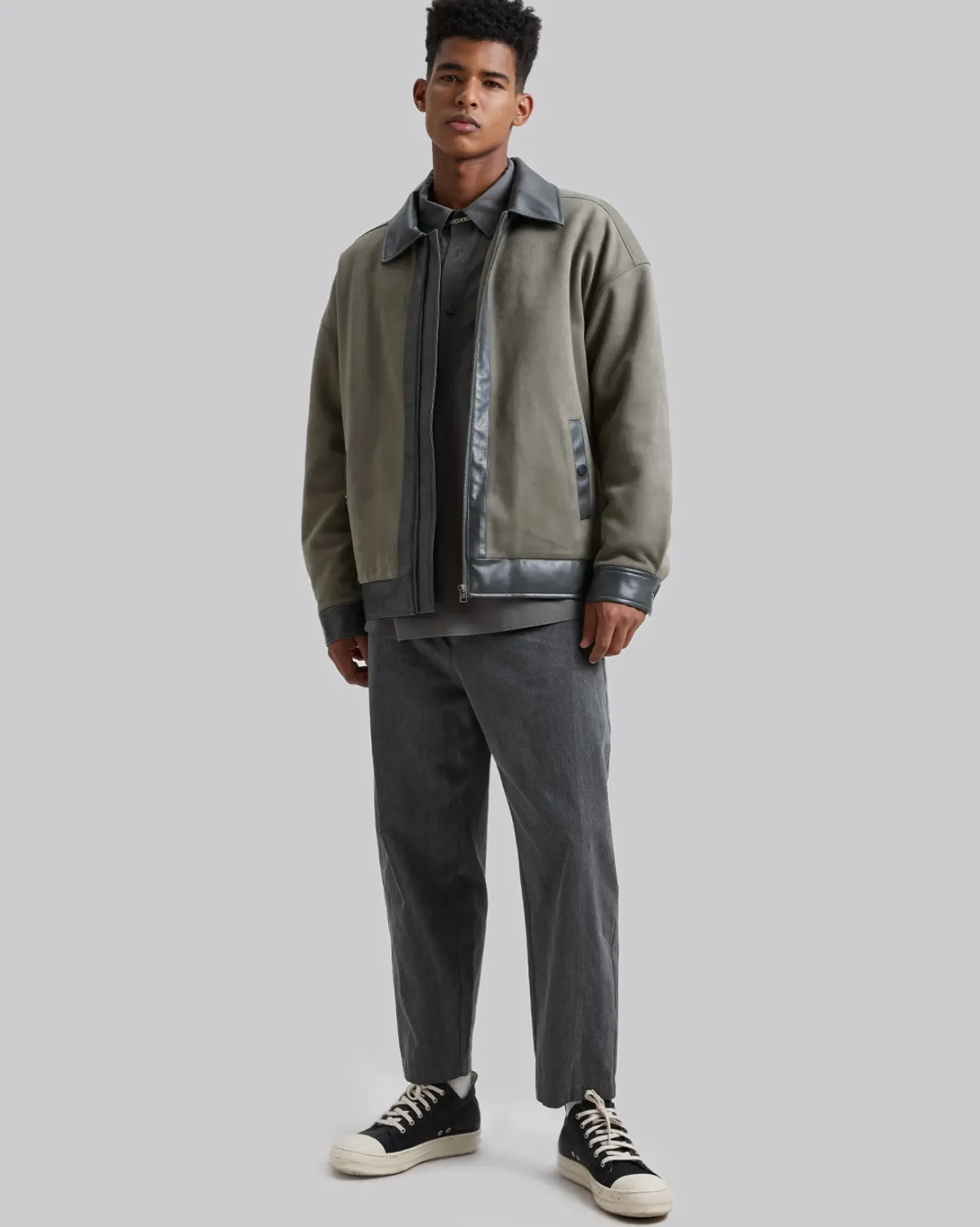 Zippered Mossy Jacket Set